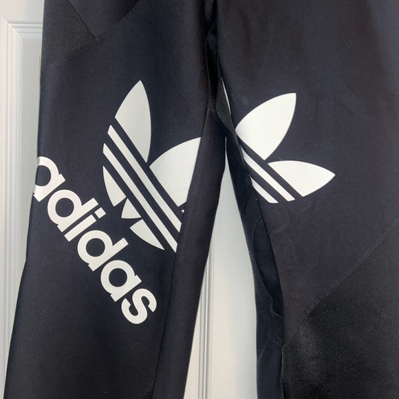 Adidas Black pants with White Logo - Picture 2 of 4